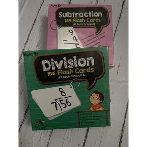 Star Right Education Subtraction Division Flash Cards, 0-12 Set Of 2